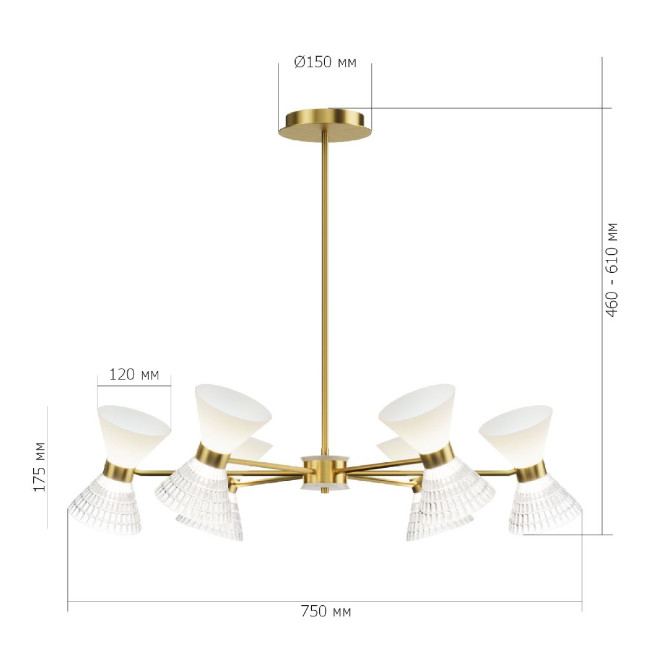 Люстра на штанге ST Luce Spirit SL2004.303.12 Люстра на штанге ST Luce Spirit SL2004.303.12
