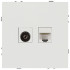 Розетка ЭРА Galaxy 15-3110-01 комбинированная RJ45+TV IP20 белый Б0070776 Розетка ЭРА Galaxy 15-3110-01 комбинированная RJ45+TV IP20 белый Б0070776