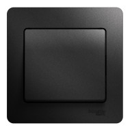 Выключатель 1-клавишный, сх.1, 10АХ (в сборе) Systeme Electric Glossa Антрацит GSL000712