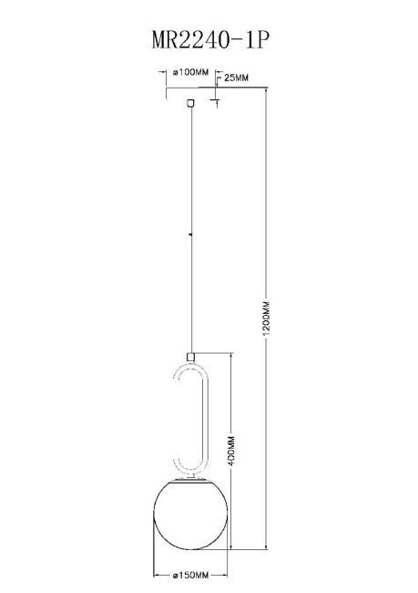 Подвесной светильник Myfar Pierre MR2240-1P Подвесной светильник Myfar Pierre MR2240-1P