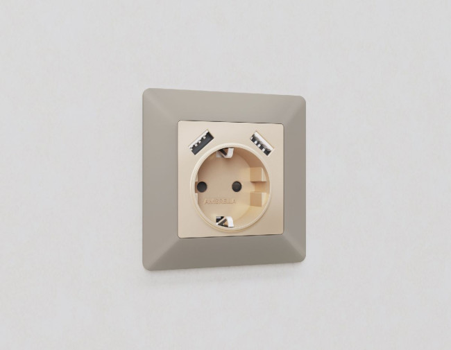 Рамка одноместная Ambrella Volt Line AF110361