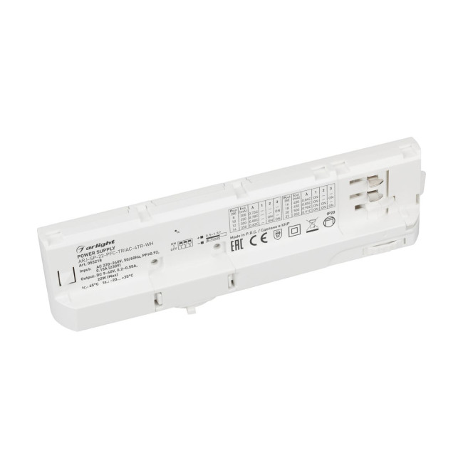 Блок питания для трековых систем Arlight ARJ-SP-22-PFC-TRIAC-4TR-WH (22W, 9-40V, 0.2-0.55A) (IP20 Пластик) 055218 Блок питания для трековых систем Arlight ARJ-SP-22-PFC-TRIAC-4TR-WH (22W, 9-40V, 0.2-0.55A) (IP20 Пластик) 055218