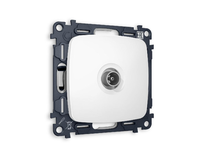 Комплект механизма TV розетки проходной 5-1000 MHz 4dB Ambrella Volt Omega MO133030 Комплект механизма TV розетки проходной 5-1000 MHz 4dB Ambrella Volt Omega MO133030