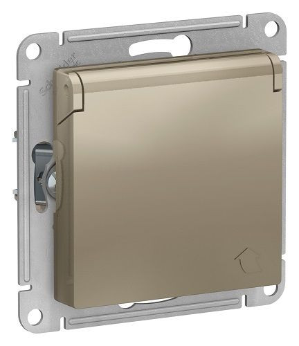 Розетка с заземлением со шторками и крышкой Schneider Electric Atlas design ATN000546 Розетка с заземлением со шторками и крышкой Schneider Electric Atlas design ATN000546