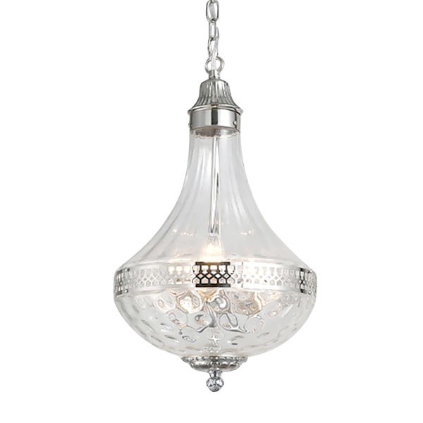 Подвесная люстра DeLight Collection French Empire Glass KG0544P-4 nickel Подвесная люстра DeLight Collection French Empire Glass KG0544P-4 nickel