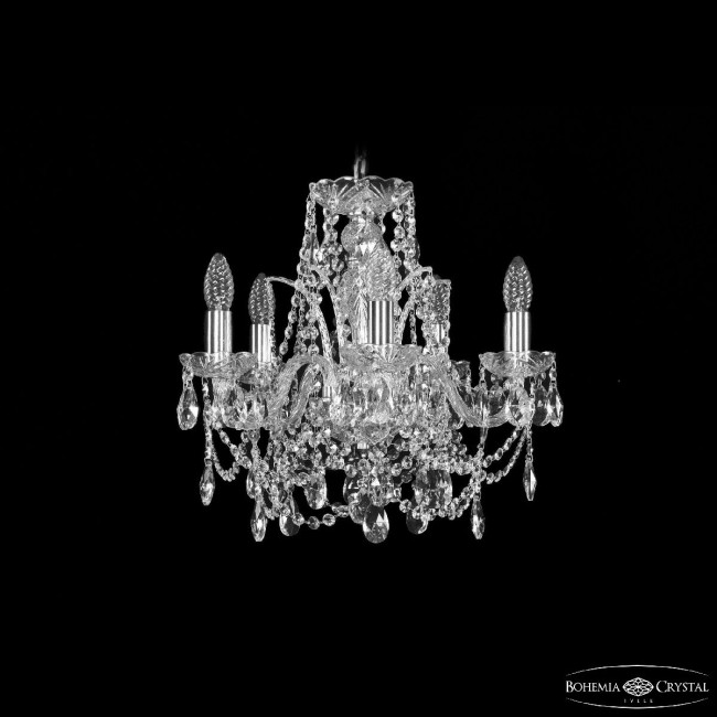 Подвесная люстра Bohemia Ivele Crystal 1411/5/141 Ni Подвесная люстра Bohemia Ivele Crystal 1411/5/141 Ni