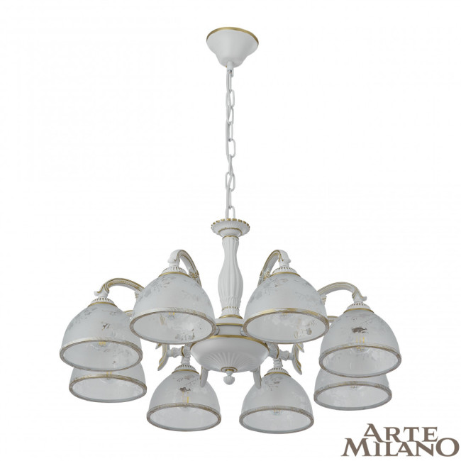 Подвесная люстра Arte Milano 349737/8 WT+G Подвесная люстра Arte Milano 349737/8 WT+G