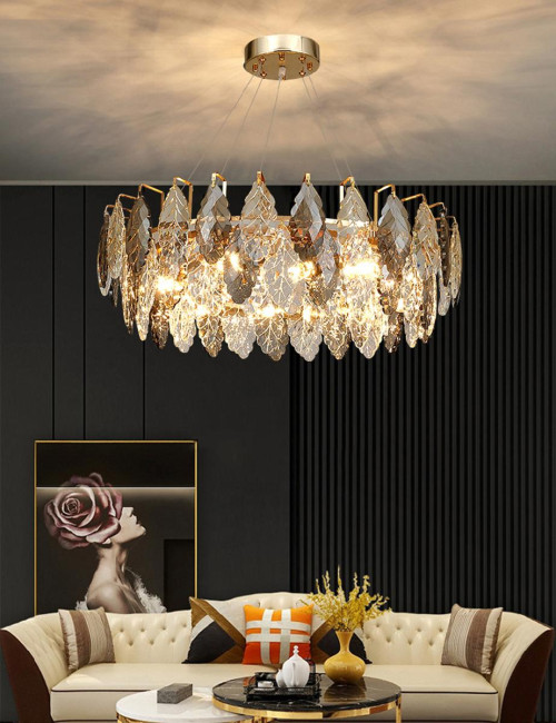 Подвесная люстра Delight Collection D8011P/R-1000 gold/smoky