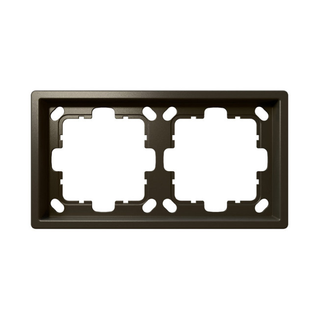 Рамка серия FD 2-постовая Jasmart FD1002BR Рамка серия FD 2-постовая Jasmart FD1002BR