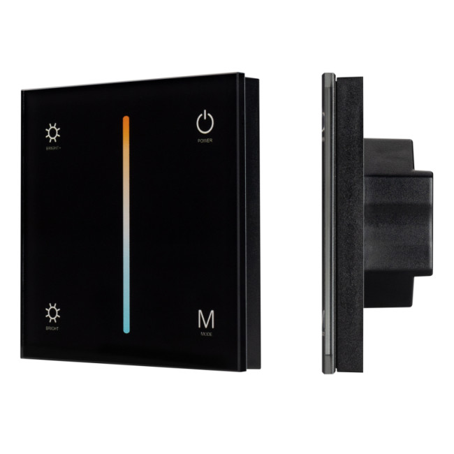 Панель Arlight Smart-P21-Mix-G-IN Black (12-24V, 4x3A, Sens, 2.4G) 033765 Панель Arlight Smart-P21-Mix-G-IN Black (12-24V, 4x3A, Sens, 2.4G) 033765