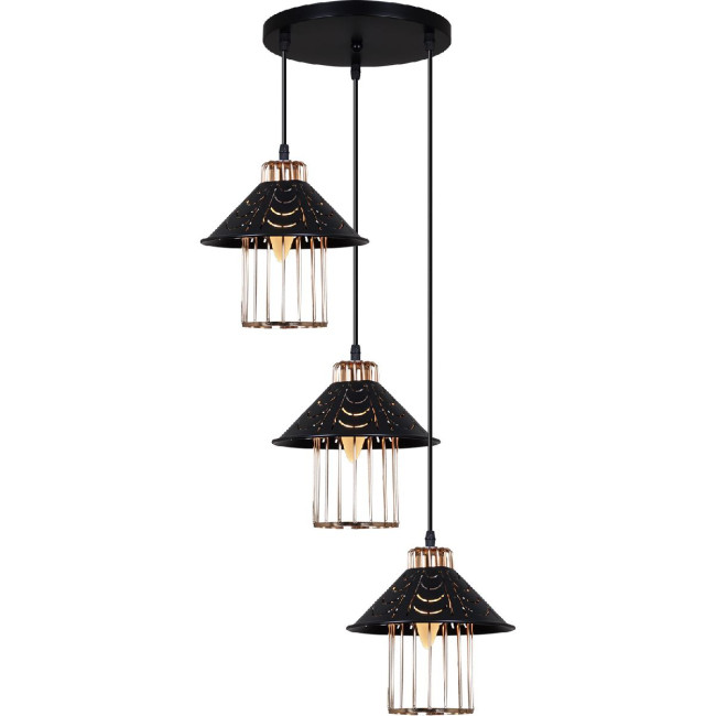 Подвесной светильник Reluce 02501-0.9-03 BK+GD Подвесной светильник Reluce 02501-0.9-03 BK+GD