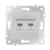 Розетка двойная RJ45 Arte Milano 203.45-2.silver