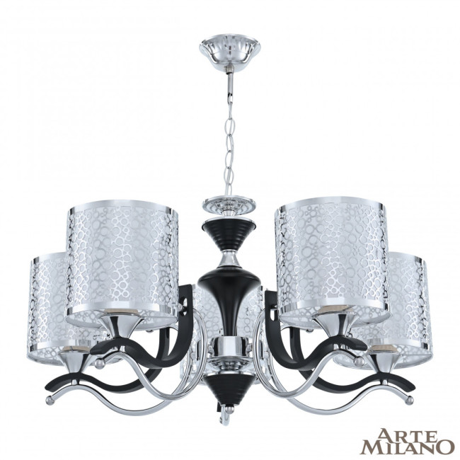 Подвесная люстра Arte Milano Florentia-6787 306787/5 Bk/Ni Подвесная люстра Arte Milano Florentia-6787 306787/5 Bk/Ni