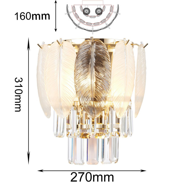 Настенный светильник Favourite Dolor 2982-2W Настенный светильник Favourite Dolor 2982-2W