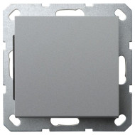 Выключатель одноклавишный Jasmart в комплекте с накладкой 10A 250V цвет алюминий G3011S
