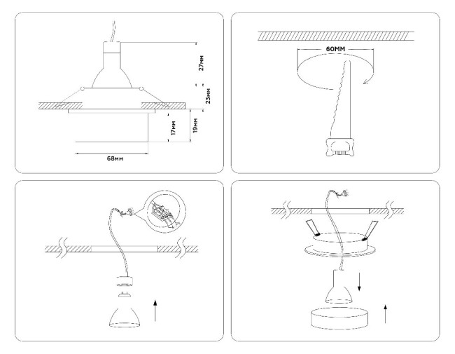 Встраиваемый светильник Ambrella Light Acrylic Frost TN1303 Встраиваемый светильник Ambrella Light Acrylic Frost TN1303