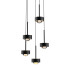 Каскадная люстра Delight Collection MD2826-5A black Каскадная люстра Delight Collection MD2826-5A black
