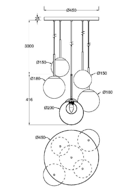 Подвесная люстра Maytoni Basic form MOD521PL-05G Подвесная люстра Maytoni Basic form MOD521PL-05G