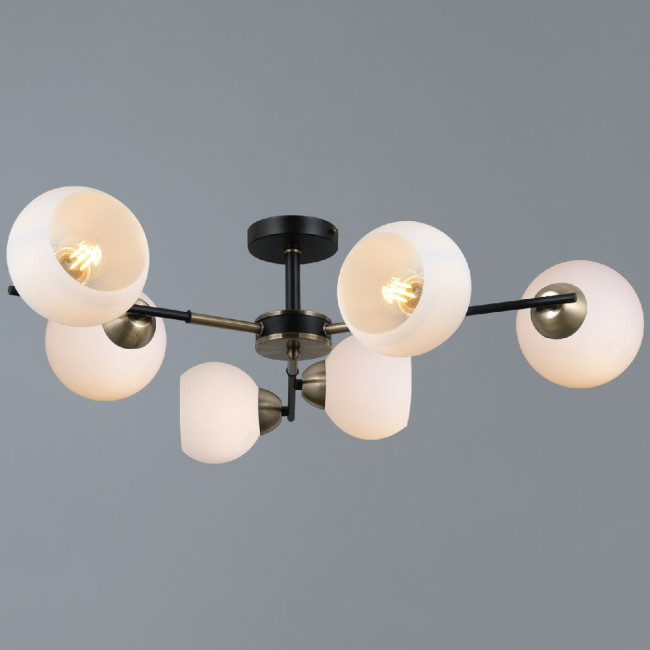Люстра на штанге Illumico IL0469-6CSQ-24 BK AB LIBRA Люстра на штанге Illumico IL0469-6CSQ-24 BK AB LIBRA