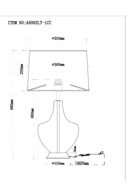 Настольная лампа Arte Lamp Sheratan A5052LT-1CC Настольная лампа Arte Lamp Sheratan A5052LT-1CC