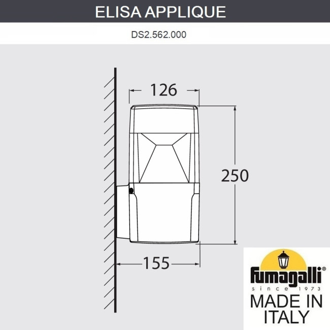 Уличный настенный светильник Fumagalli Elisa DS2.562.000.AXD1L Уличный настенный светильник Fumagalli Elisa DS2.562.000.AXD1L