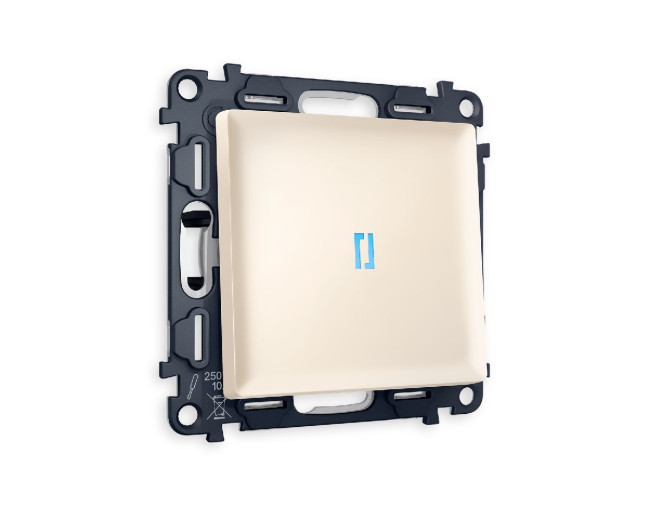 Комплект механизма 1-кл проходного выключателя с подсветкой Ambrella Volt Alfa MA322040