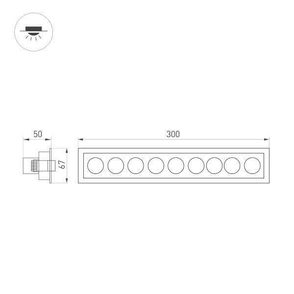 Встраиваемый светодиодный светильник Arlight MS-Orient-Built-Turn-TC-S67x300-20W Day4000 032231 Встраиваемый светодиодный светильник Arlight MS-Orient-Built-Turn-TC-S67x300-20W Day4000 032231