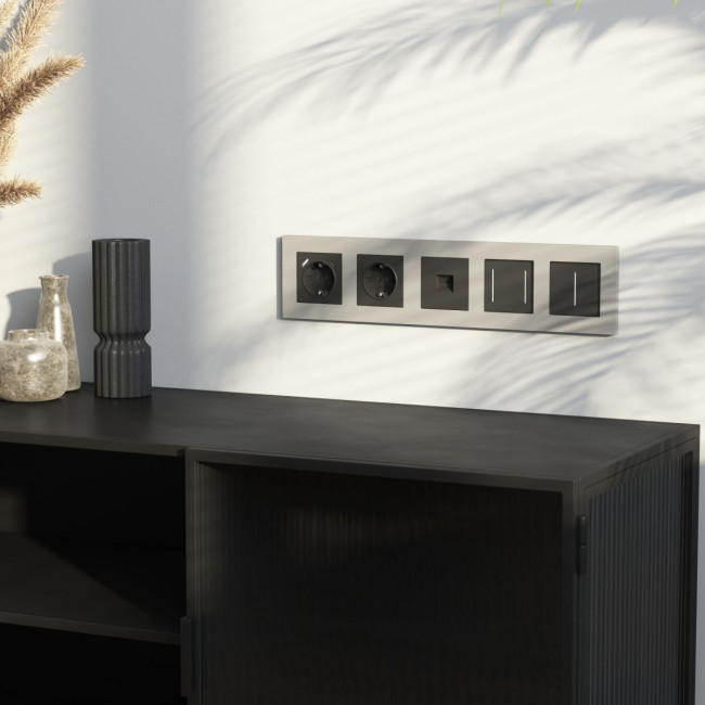 Рамка на 5 постов Werkel Slab (дымчатый софт) W0052917 4690389218477 a071630 Рамка на 5 постов Werkel Slab (дымчатый софт) W0052917 4690389218477 a071630