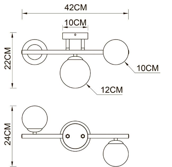 Потолочная люстра Arte Lamp Gemini A2243PL-3PB