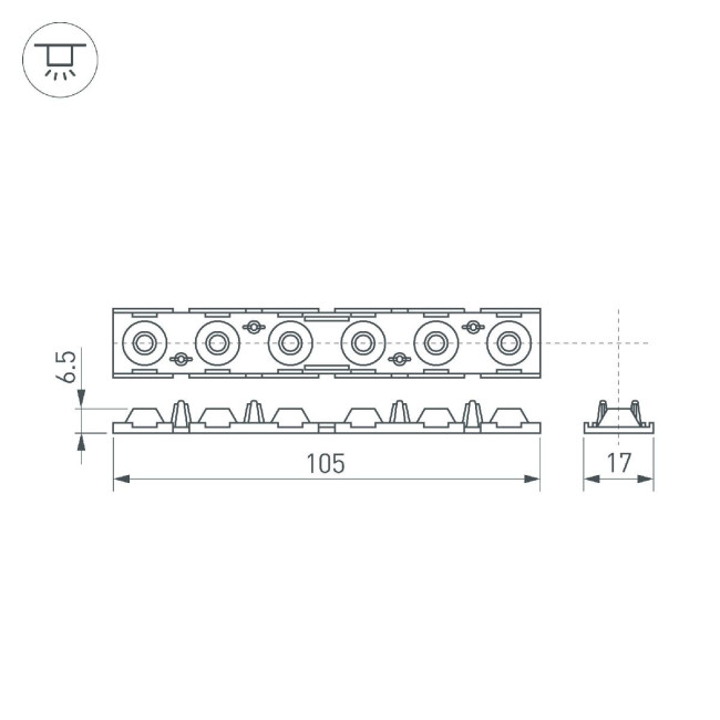 Экран линзованный Arlight SL-LINE-W20-30deg-540 041791 Экран линзованный Arlight SL-LINE-W20-30deg-540 041791