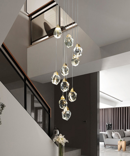 Подвесной светильник Delight Collection Crystal rock II 9701P/10R brass Подвесной светильник Delight Collection Crystal rock II 9701P/10R brass