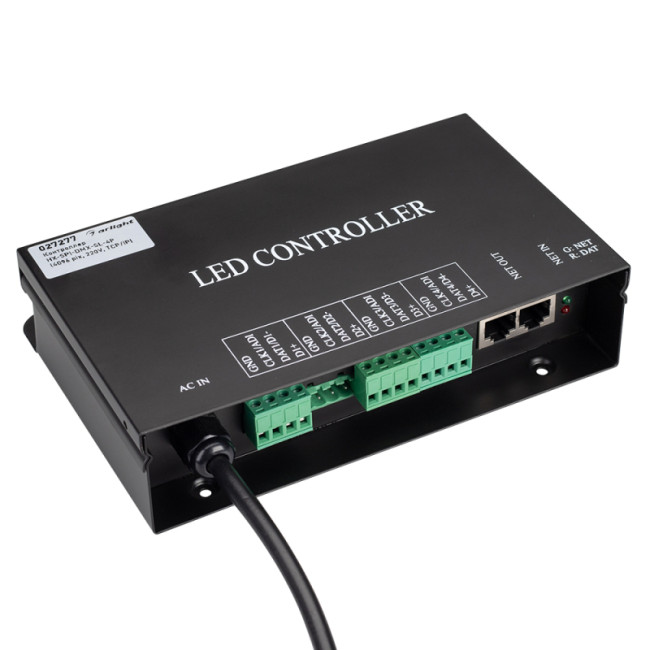 Контроллер Arlight HX-SPI-DMX-SL-4P (4096 pix, 220V, TCP/IP, add, ArtNet) 027277 Контроллер Arlight HX-SPI-DMX-SL-4P (4096 pix, 220V, TCP/IP, add, ArtNet) 027277