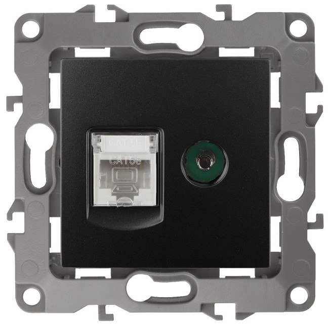 Розетка комбинированная RJ45+TV Эра 12-3110-05 Б0027445 Розетка комбинированная RJ45+TV Эра 12-3110-05 Б0027445