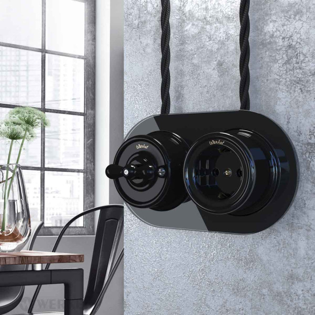 Рамка на 2 поста черная Werkel W0025108 4690389166457 Рамка на 2 поста черная Werkel W0025108 4690389166457