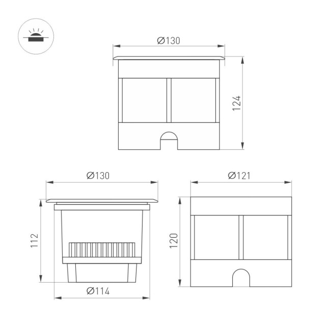 Ландшафтный светильник Arlight LTD-DAFNA-GROUND-R130-11W Day4000 (SL, 10 deg, 230V) (IP67 Металл) 061185 Ландшафтный светильник Arlight LTD-DAFNA-GROUND-R130-11W Day4000 (SL, 10 deg, 230V) (IP67 Металл) 061185
