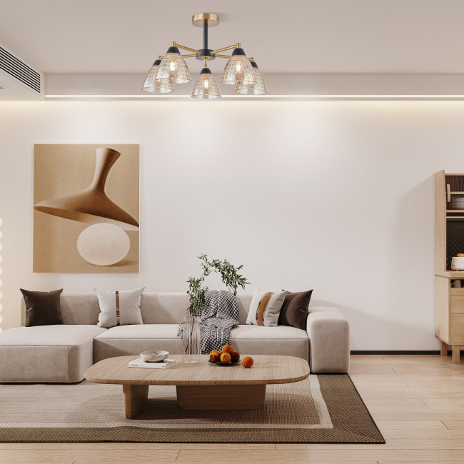 Потолочная люстра Arte Milano Napoli 330754/5 BK+AB Потолочная люстра Arte Milano Napoli 330754/5 BK+AB