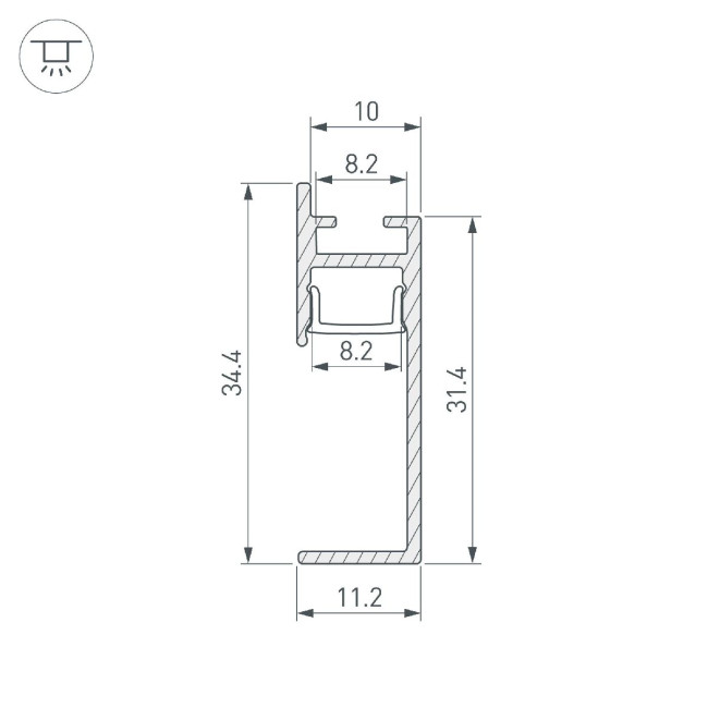 Профиль Arlight PLINTUS-H35-F-2000 ANOD 046858 Профиль Arlight PLINTUS-H35-F-2000 ANOD 046858