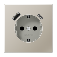 Розетка 2K+З USB Typ AC Jung ES1520-15CA Розетка 2K+З USB Typ AC Jung ES1520-15CA