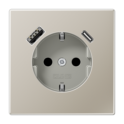 Розетка 2K+З USB Typ AC Jung ES1520-15CA Розетка 2K+З USB Typ AC Jung ES1520-15CA