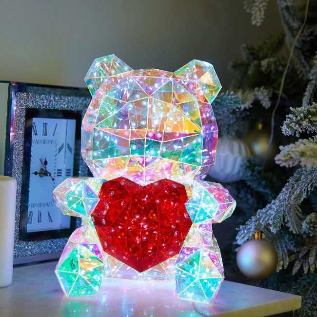 Светодиодная фигура Uniel ULD-R508 USB BEAR WITH HEART UL-00012217 Светодиодная фигура Uniel ULD-R508 USB BEAR WITH HEART UL-00012217