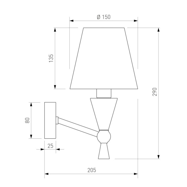 Бра Eurosvet Teja 103014 латунь a072039 Бра Eurosvet Teja 103014 латунь a072039