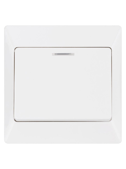 Выключатель одноклавишный с подсветкой Ильмень TDM Electric SQ1823-0003