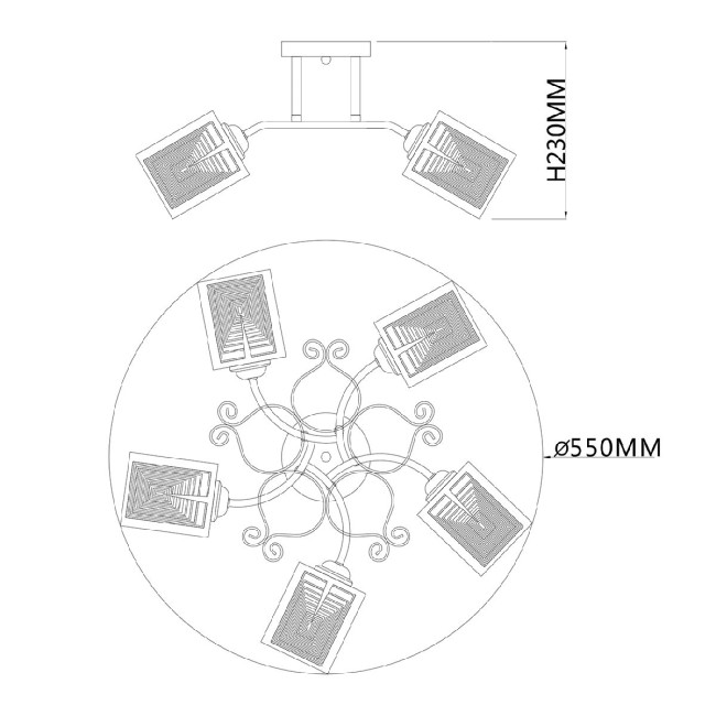 Потолочная люстра Escada Spirea 1105/5PL