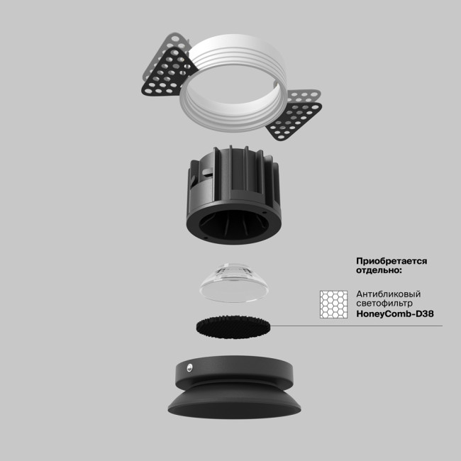 Встраиваемый светильник Maytoni Technical Downlight Round DL058-12W3K-TRS-B Встраиваемый светильник Maytoni Technical Downlight Round DL058-12W3K-TRS-B