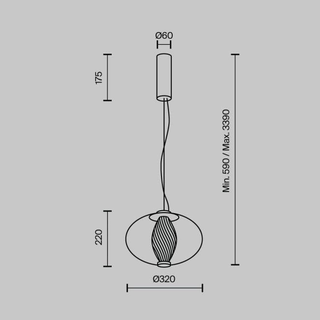 Подвесной светильник Maytoni Memetics MOD406PL-L8W3K