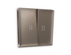 Лицевая панель для выключателя двухклавишного с подсветкой Ambrella Volt Alfa AP6340