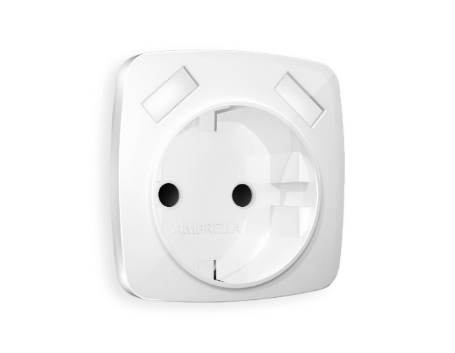 Лицевая панель для розетки с/з со шторками 2USB A+A Ambrella Volt Omega OP1090 Лицевая панель для розетки с/з со шторками 2USB A+A Ambrella Volt Omega OP1090