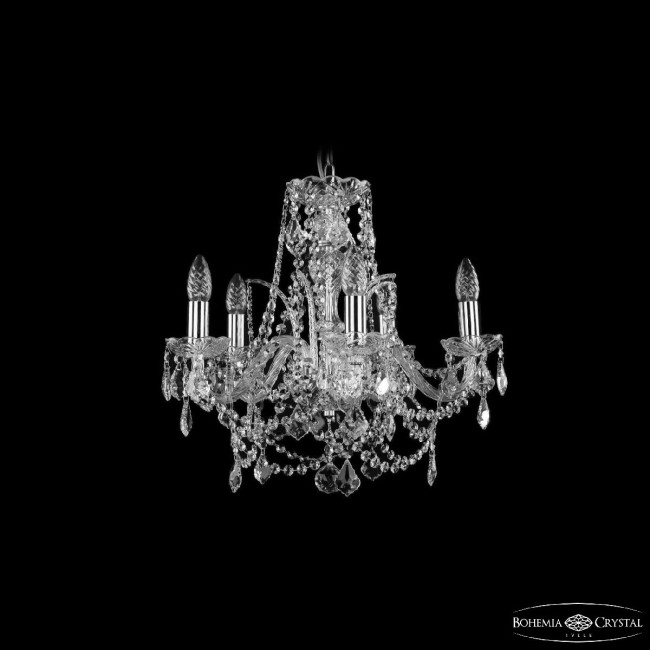 Подвесная люстра Bohemia Ivele Crystal 1411/5/160 Ni Leafs Подвесная люстра Bohemia Ivele Crystal 1411/5/160 Ni Leafs