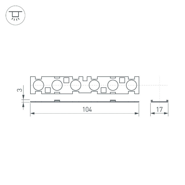 Экран линзованный Arlight SL-LINE-W20-55deg-540 041793 Экран линзованный Arlight SL-LINE-W20-55deg-540 041793