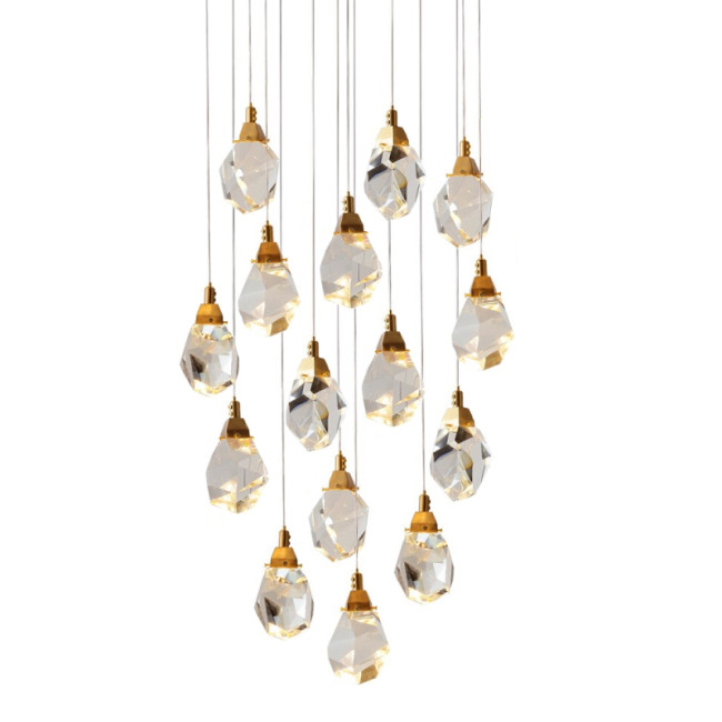 Подвесной светильник Delight Collection Crystal rock II 9701P/15R brass Подвесной светильник Delight Collection Crystal rock II 9701P/15R brass